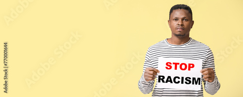 Sad African-American man wi...
