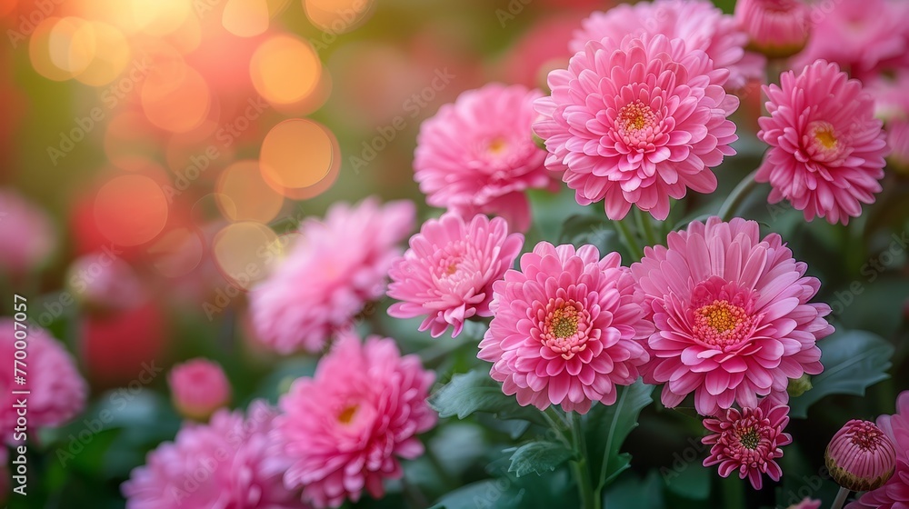 A clear shot of several pink blossoms against a softly blurred background of natural light, with sharp focus on the vibrant blooms in the foreground A clear shot of several pink blossoms against a softly blurred background of natural light, with sharp focus on the vibrant blooms in the foreground