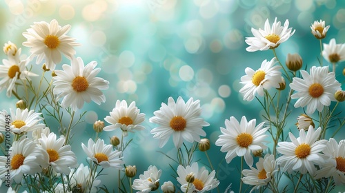 White Daisies Bloom in Field