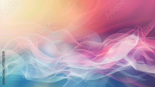 Colorful Abstract Background With Smoke and Waves