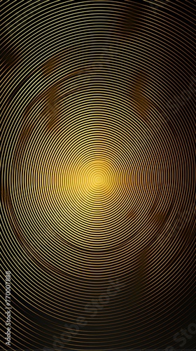 Gold thin barely noticeable circle background pattern isolated on white background