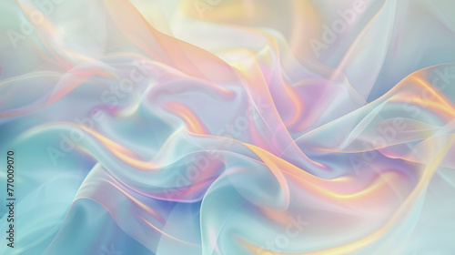 Abstract pastel tranquil wavy background with soft flowing waves