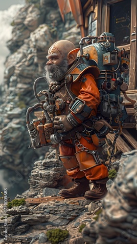 Dwarf Inventor Pushes Limits Testing His Innovative Mechanical Exosuit in Rugged Landscape