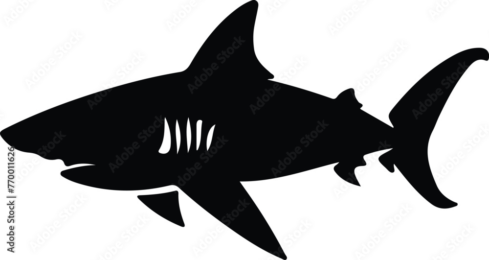 Fototapeta premium bull shark silhouette