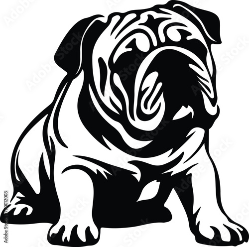 bulldog silhouette