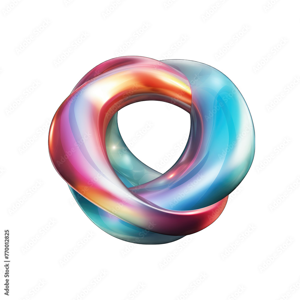 3d holographic geometric shape torus metal simple figure png 3d holographic geometric shape torus metal simple figure png