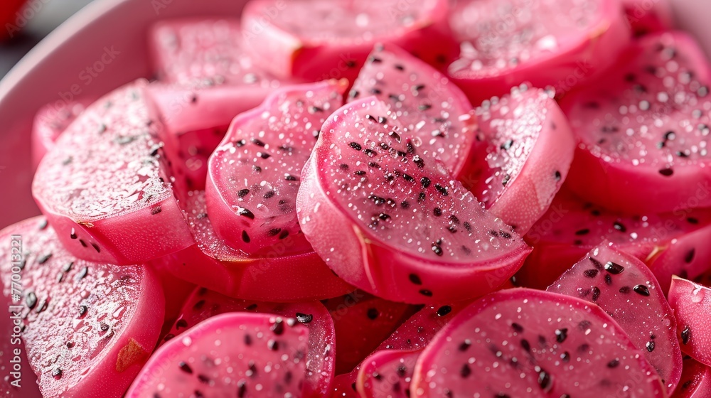 A bowl of watermelon slices with sprinkles A bowl of watermelon slices with sprinkles