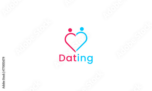 cREATIVE Dating logo design. Vector illustration.