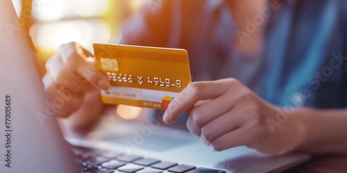 A young woman making financ...