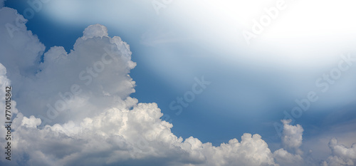 Photography PNG of a dramatic cumulus cloud in a blue sky