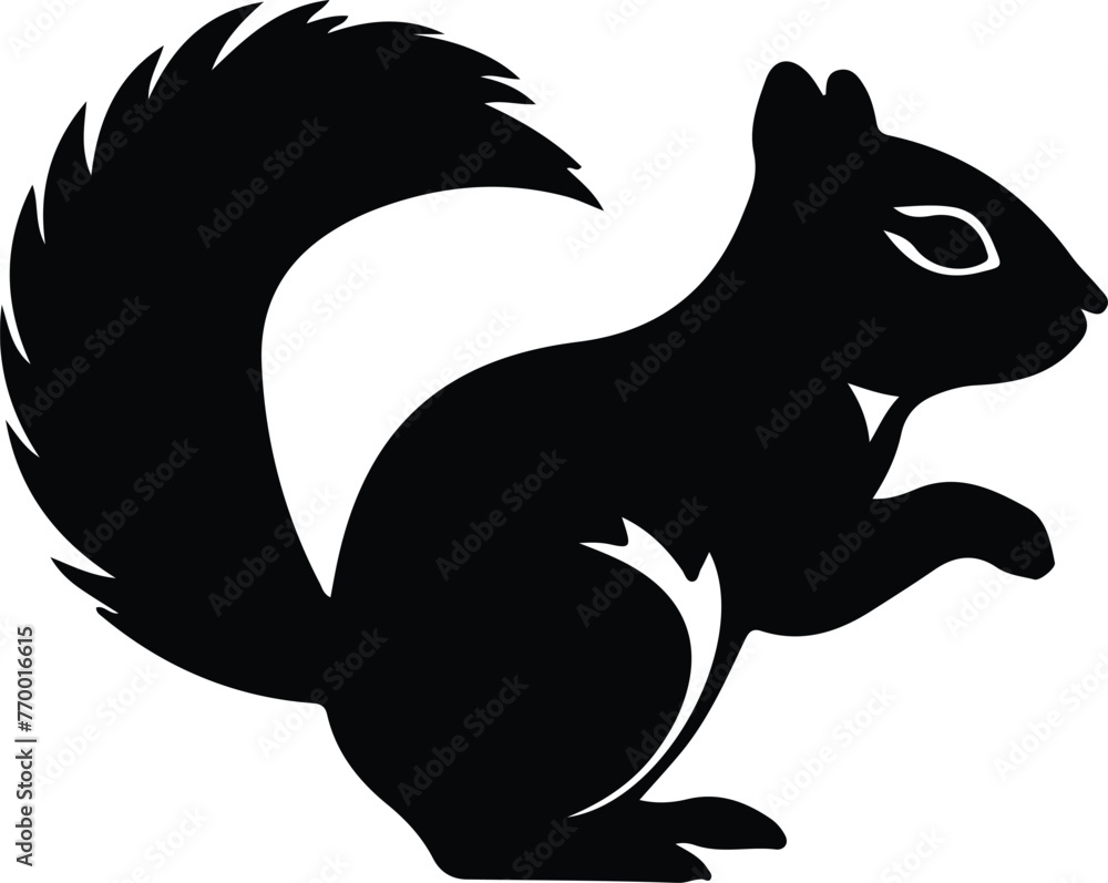 Obraz premium chipmunk silhouette