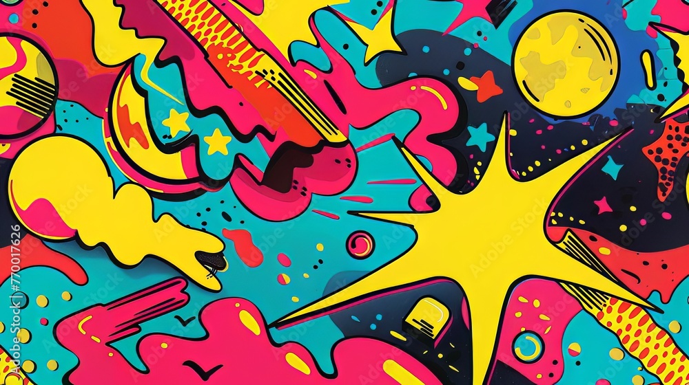 Retro and pop art comic illustration background Retro and pop art comic illustration background