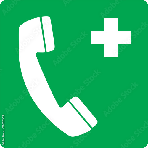 call  medical help,Emergency call, emergency phone, telephone, Fire brigade phone, fire safety sign,call  medical help