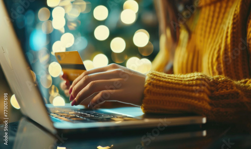 A young woman making financ...
