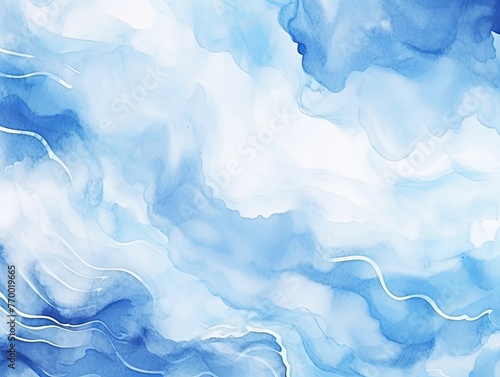 Indigo abstract watercolor stain background pattern