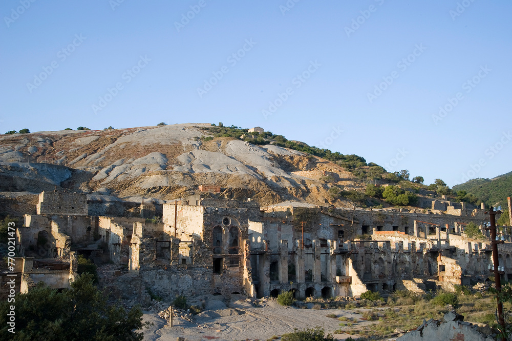 Lord Brassey Washing Plant at abandoned mine in Arbus, Sardinia, Italy