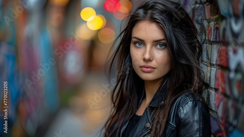Woman in Sunglasses and Scarf on City Street