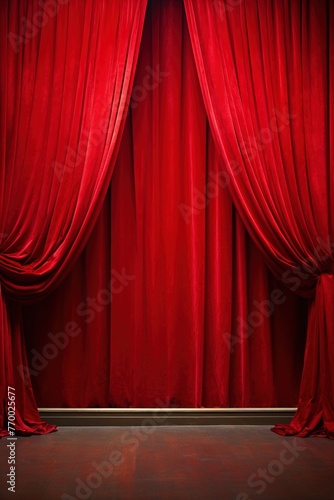 Red theatre curtains