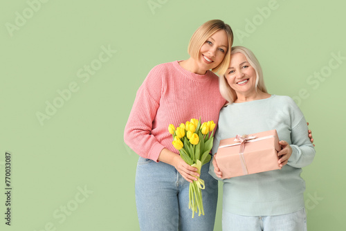 Adult smiling woman with he...