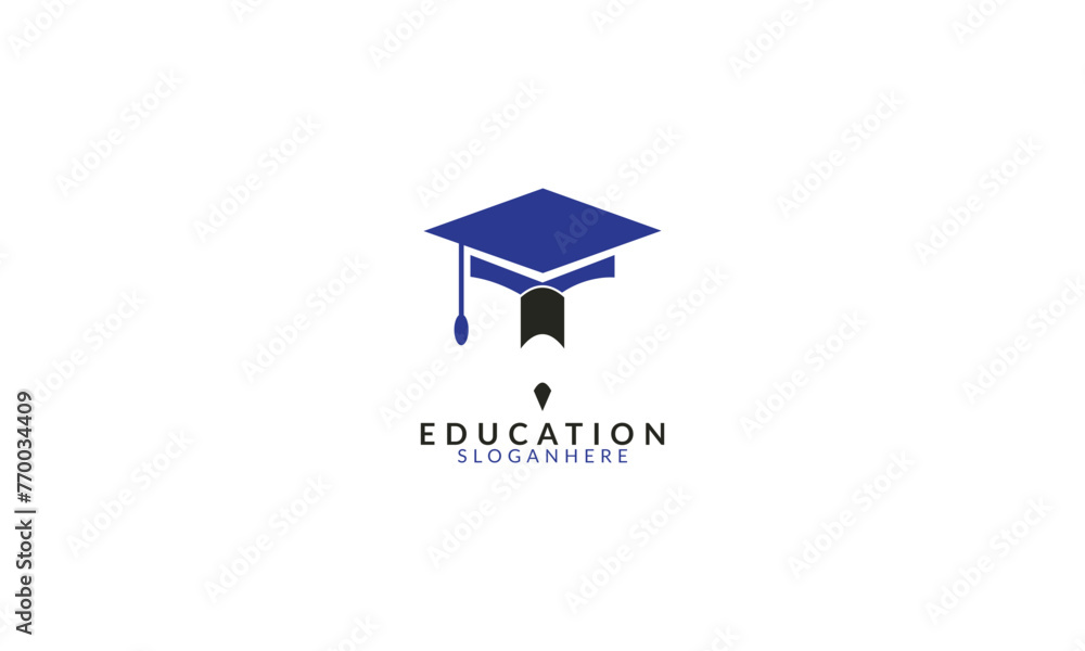 Education logo design, flat logo design template. Education logo design, flat logo design template.