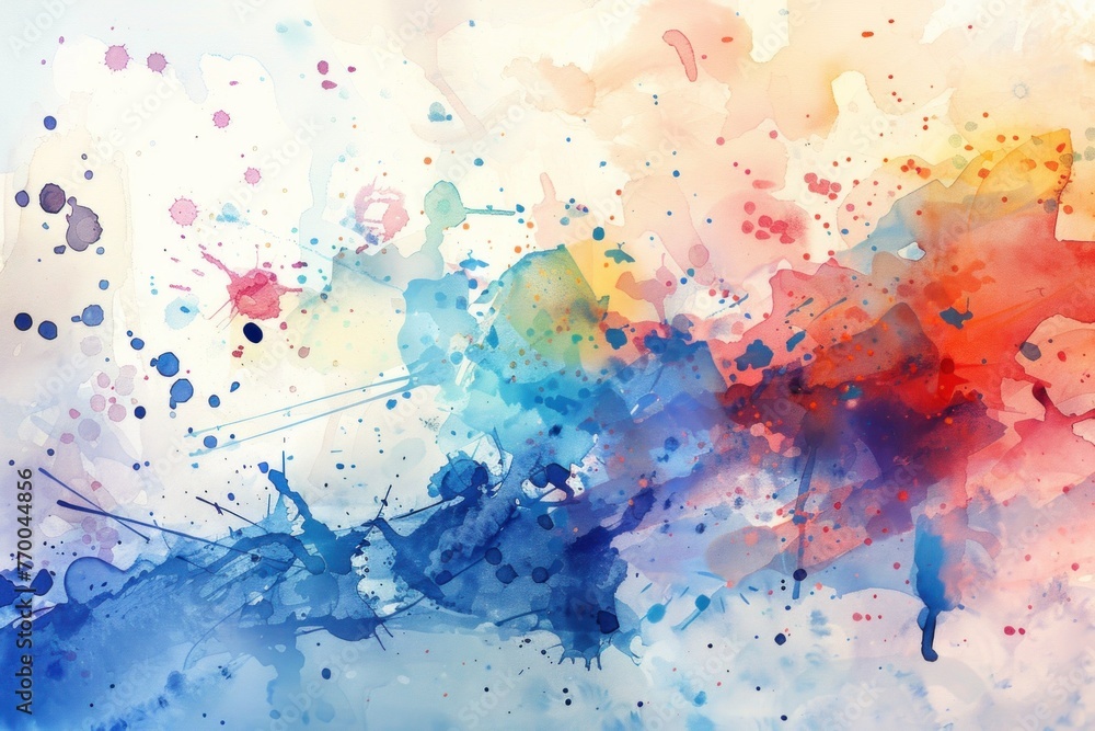 running abstract background paint splashes in watercolor