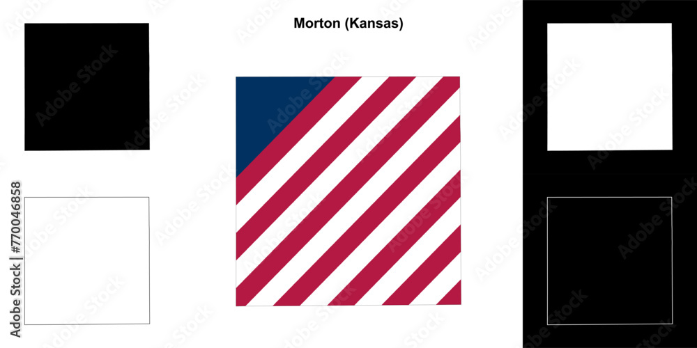 Morton county (Kansas) outline map set Morton county (Kansas) outline map set