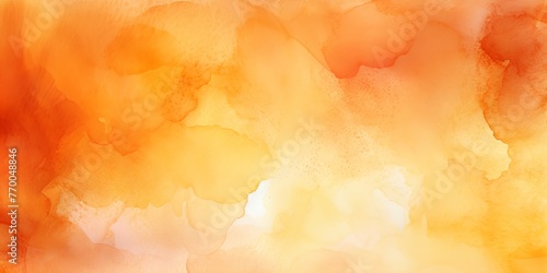 Orange abstract watercolor stain background pattern