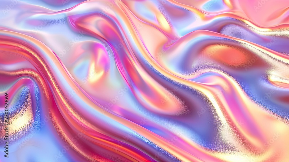 wave pink material, shiny, glographic, abstract wallpaper

