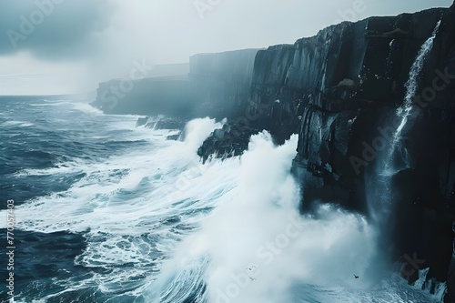 waves crashing on rocks © sidra_creations