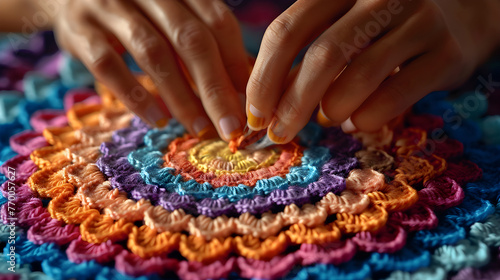 Mandala Magic: Colorful Crochet Creation