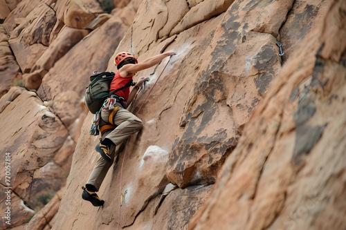 rock climber on a rock © sidra_creations