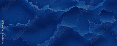 Sapphire topographic line contour map seamless pattern background with copy space