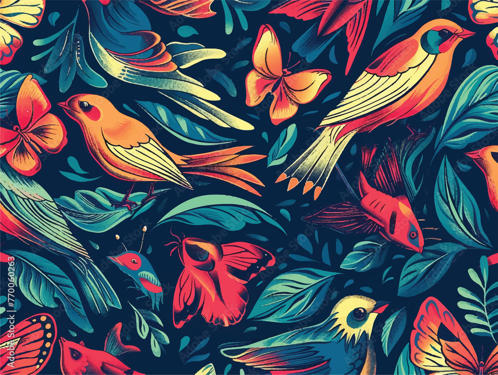 seamless pattern with birds seamless pattern with birds