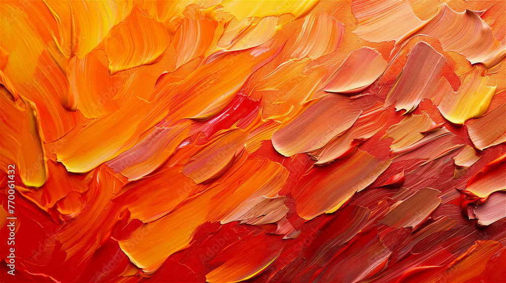 Red and yellow painted background.