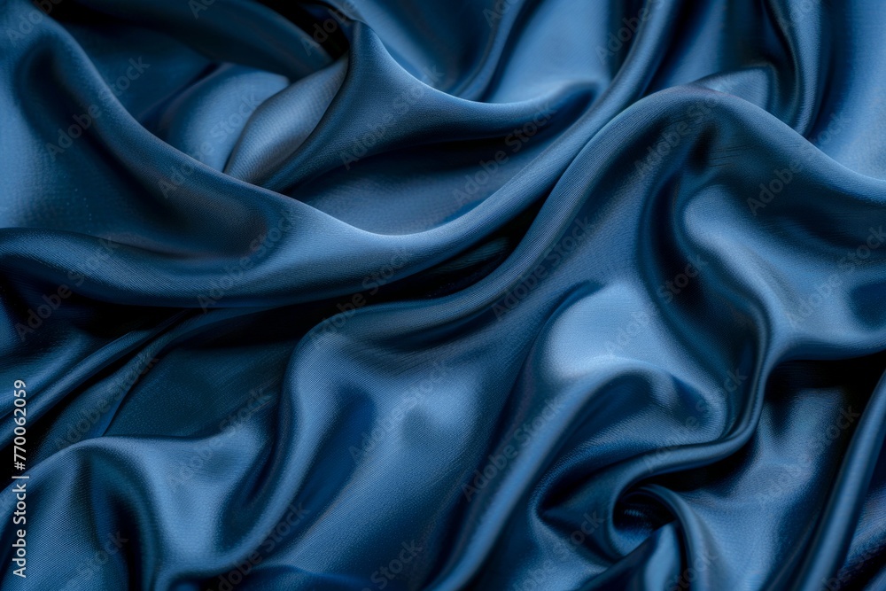 Fototapeta premium Close Up Shot of Blue Fabric. Generative AI