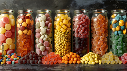 Colorful Candy Jars: Sweet Delights