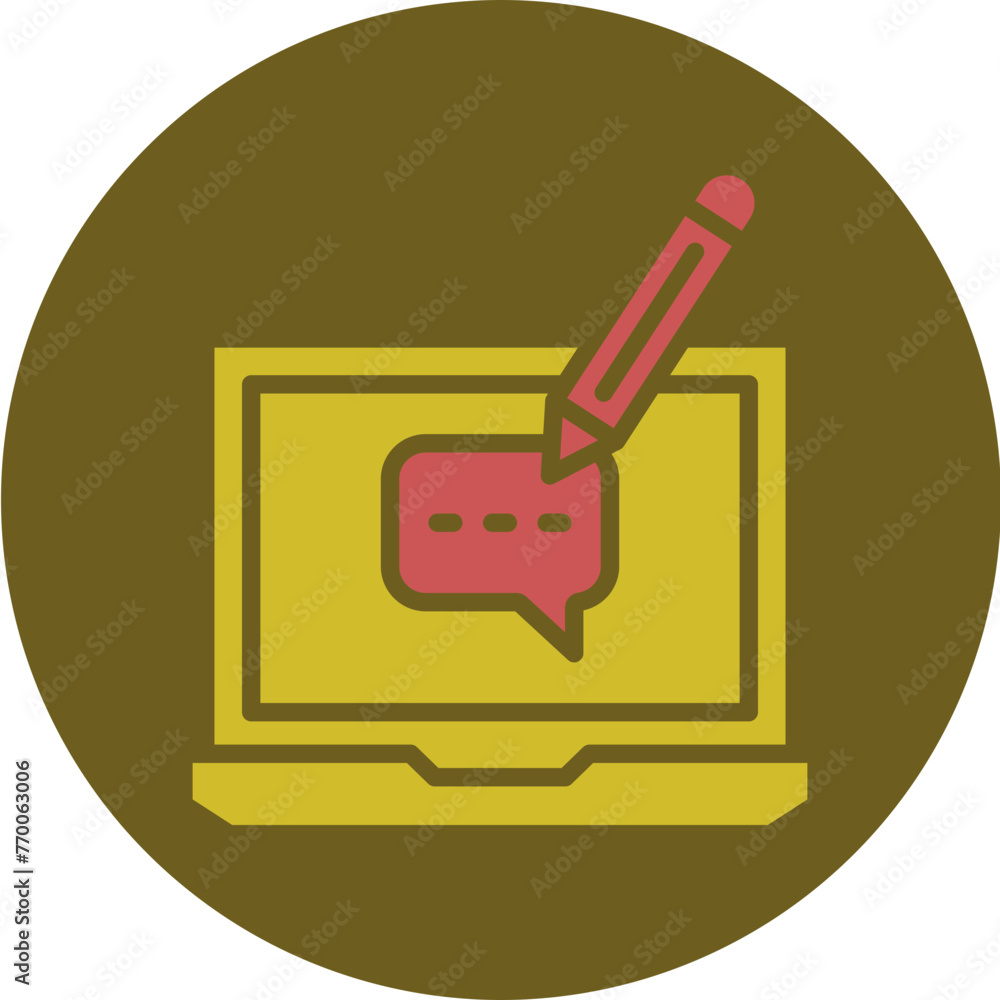 Feedback Glyph Two Color Circle Icon Feedback Glyph Two Color Circle Icon