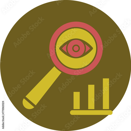 Visibility Analysis  Glyph Two Color Circle Icon