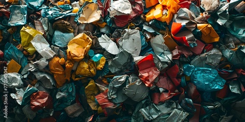 Processing Plastic Scrap at a Recycling Plant: Sorting and Processing Waste for Business. Concept Recycling Plant Operations, Plastic Scrap Sorting, Waste Management Business, Sustainable Processing