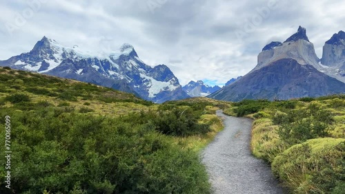 Mirador Cuernos Trail in Torres del Paine National Park in Chile Patagonia