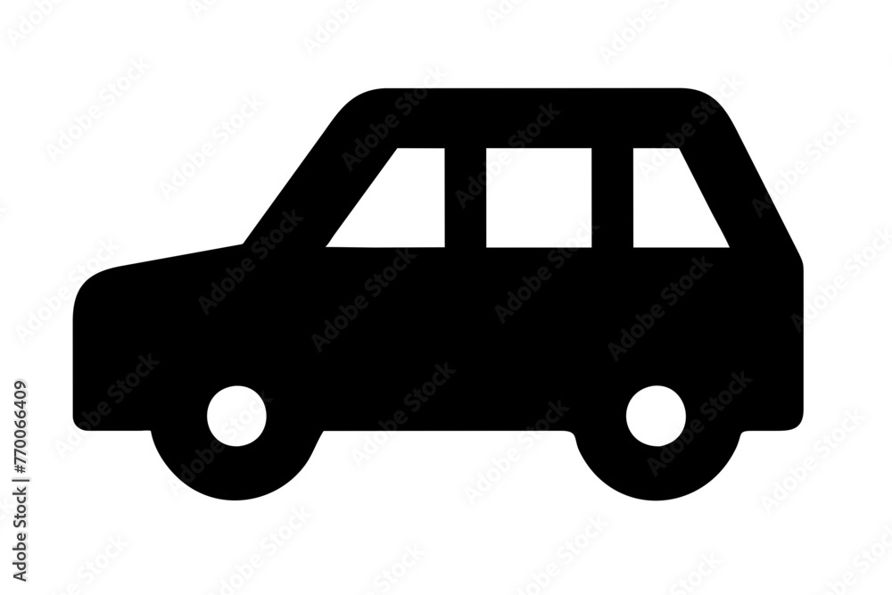 car icon silhouette vector illustration