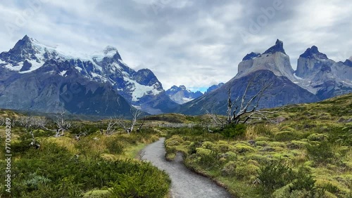 Mirador Cuernos Trail in Torres del Paine National Park in Chile Patagonia