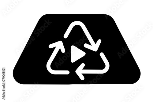 recycle icon silhouette vector illustration