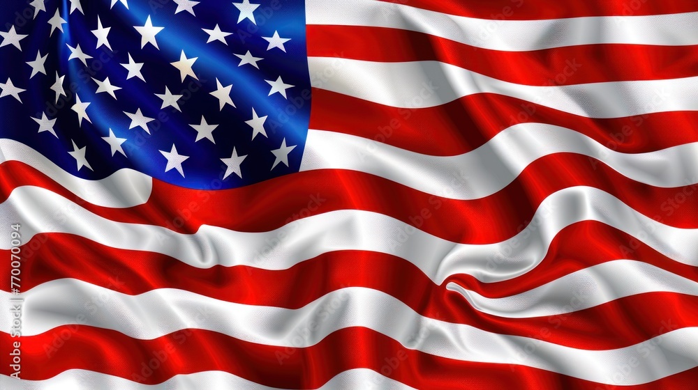 Close-up of American flag wave Close-up of American flag wave