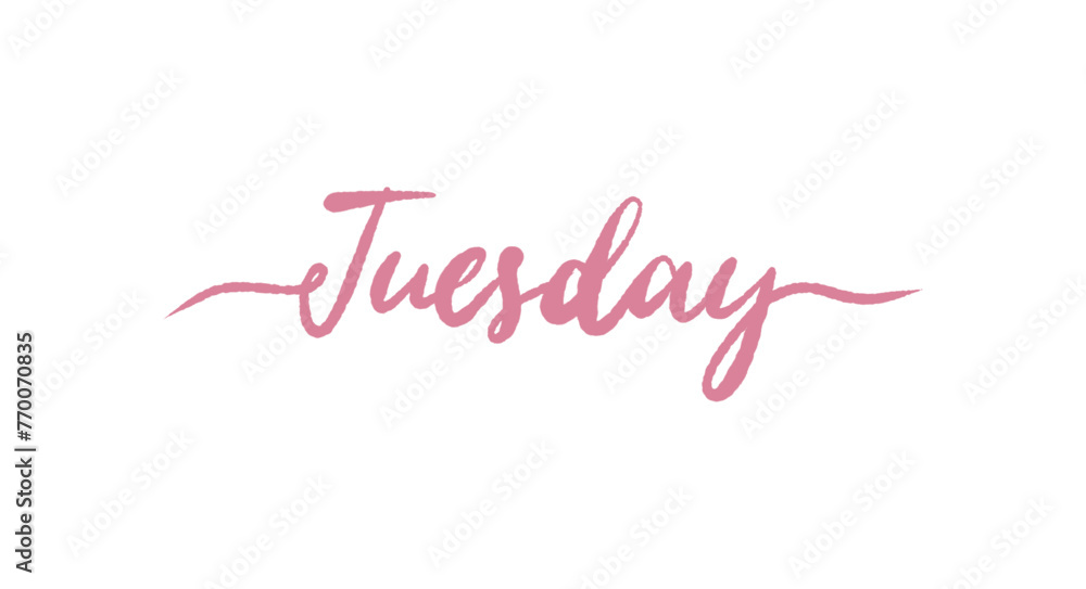 Tuesday - lettering vector isolated on white background Tuesday - lettering vector isolated on white background