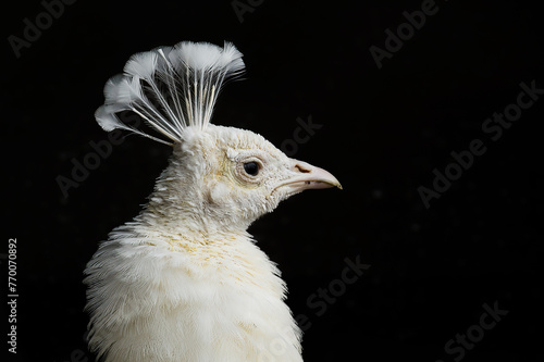 White Peacock Portrait