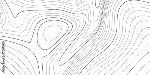 Landscape geodesy topographic map background. Grey topographic lines. Texture of lines. Vector illustration