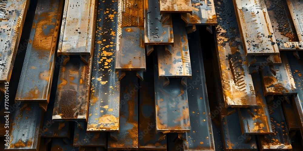 Piles of Alloy Steel Scraps in a Scrapyard. Concept Alloy Steel Scraps, Scrapyard, Metal Recycling, Industrial Waste, Environmental Impact Piles of Alloy Steel Scraps in a Scrapyard. Concept Alloy Steel Scraps, Scrapyard, Metal Recycling, Industrial Waste, Environmental Impact