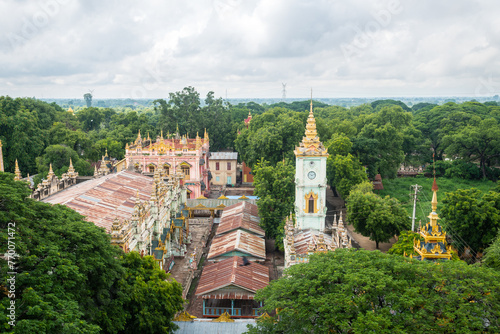 views of thanboddy complex in monywa, myanmar © jon_chica