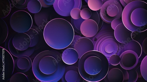 Neon glow purple and blue circles abstract design. Futuristic neon circles in cool tones for a modern look. Vibrant abstract purple-blue neon artwork for creative inspiration.